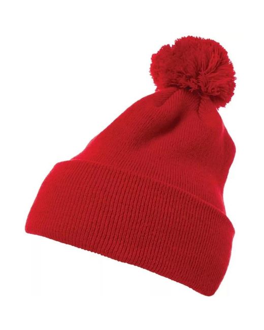 Flexfit Red "Classics" Mütze Mit Bündchen