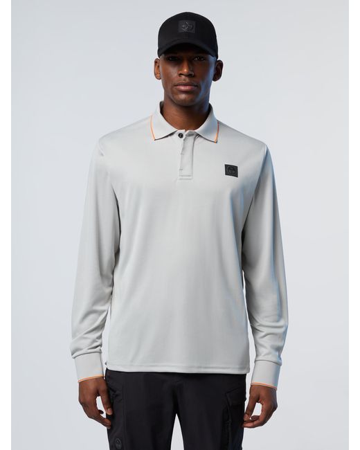 North Sails Polohemd Coolmax Piqué Langärmelig in Gray für Herren