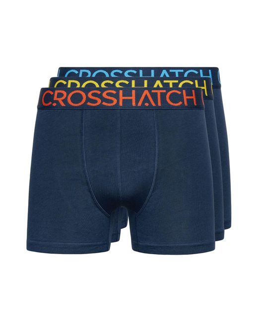 Crosshatch Chasma Boxershorts (set Van 3) (marine) in het Blue voor heren