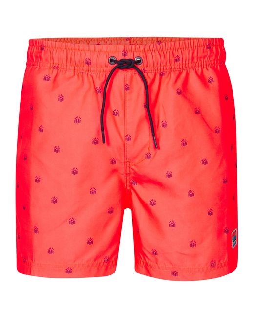 Petrol Industries All-over Print Zwembroek Nautify - Roze in het Red voor heren