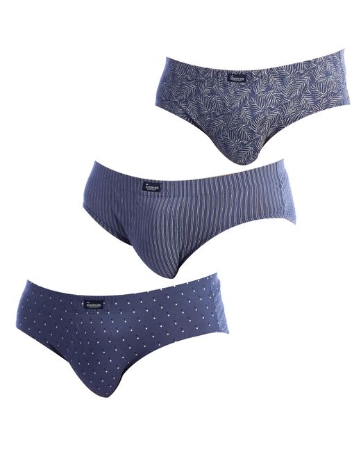 Abanderado Pack-3 Slipjes Essentiële Prints A0080 in het Blue voor heren
