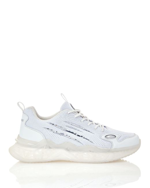 Philipp Plein White Runner Sneaker Tiger Scratch