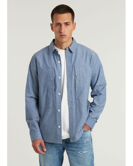 Chasin' Chasin Formeel Overhemd Cooper Chambray in het Blue voor heren