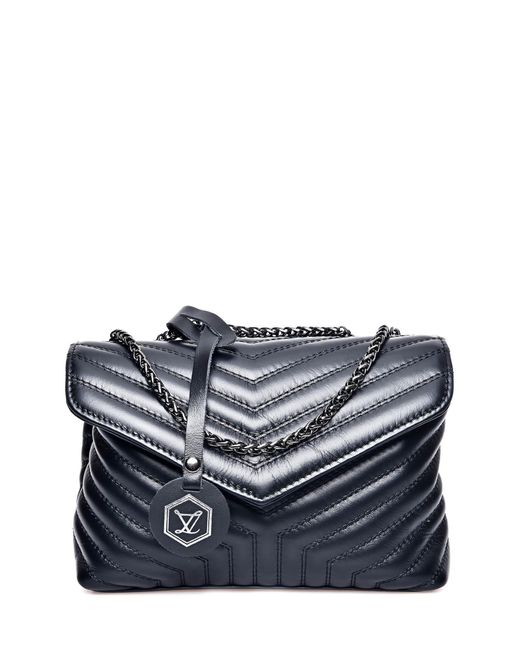 Luisa Vannini Blue Rindsledertasche
