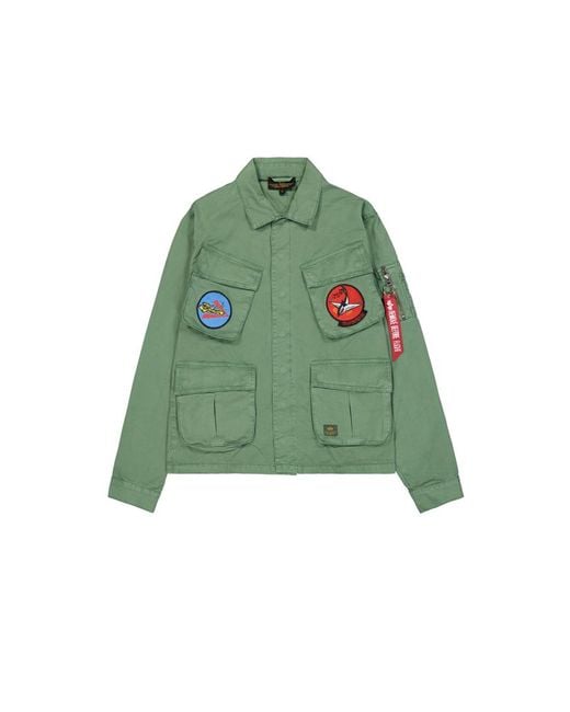 Alpha Industries Green Field Jacket Flying Tigers Overshirt for men