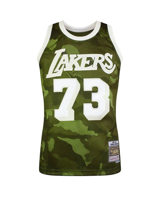 Mitchell & Ness Green Nba Los Angeles Lakers 73 Rodman Swingman Jersey for men