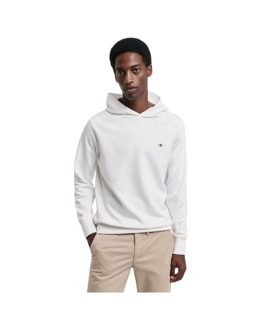 Gant Shield Regular Hoodie in het Gray voor heren