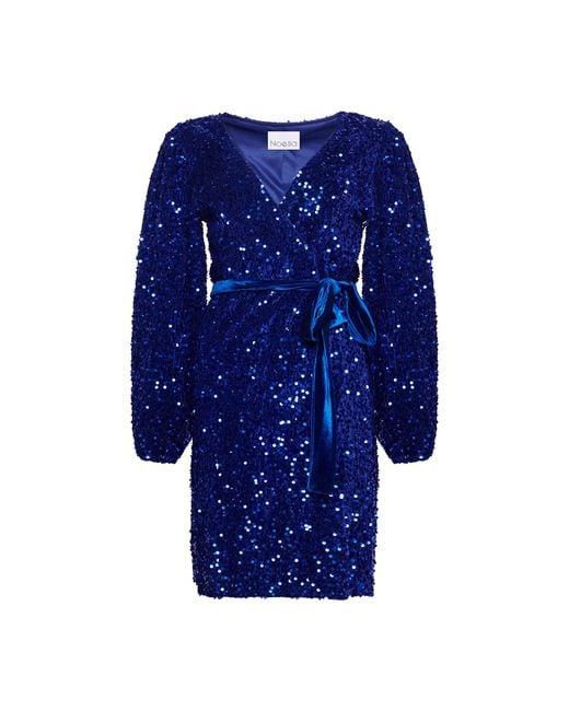 Noella Teagan Wikkeljurk In Marineblauw/blauw in het Blue