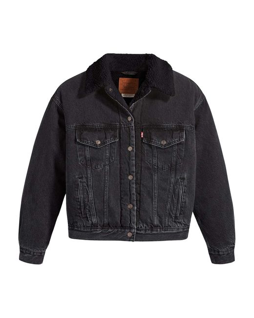 Levi's 90's Sherpa Trucker Jacket (zwart) in het Black