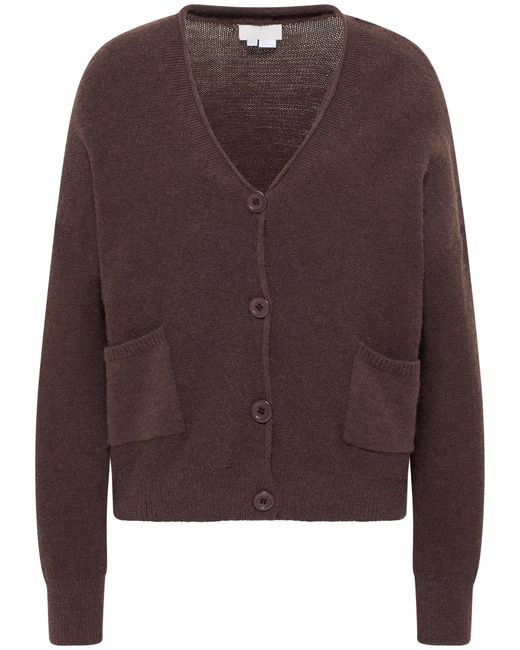 RISA Vest Met Knopen Teylon in het Brown