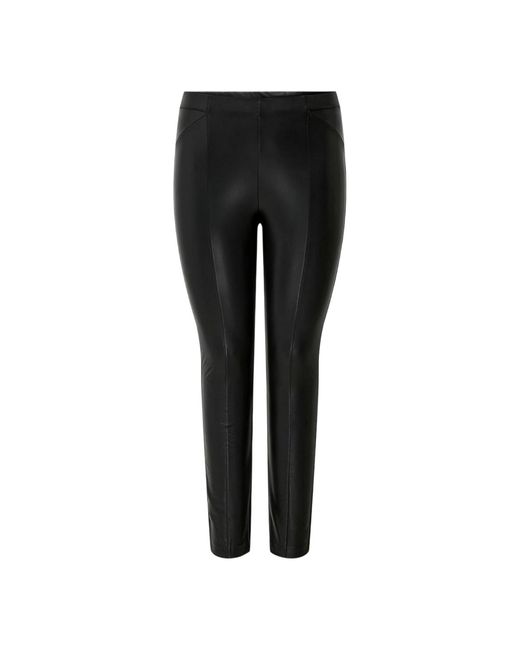 ONLY Legging Hoog Taille Leer in het Black