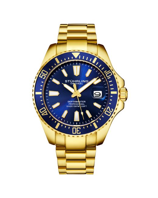 Stuhrling Metallic And Depthmaster Quartz 42Mm for men