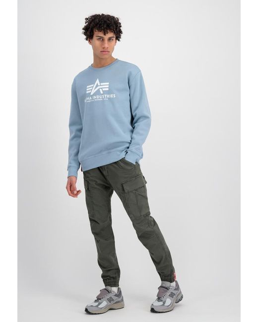 Alpha Industries Basic Big Logo Sweatshirt in Blue für Herren