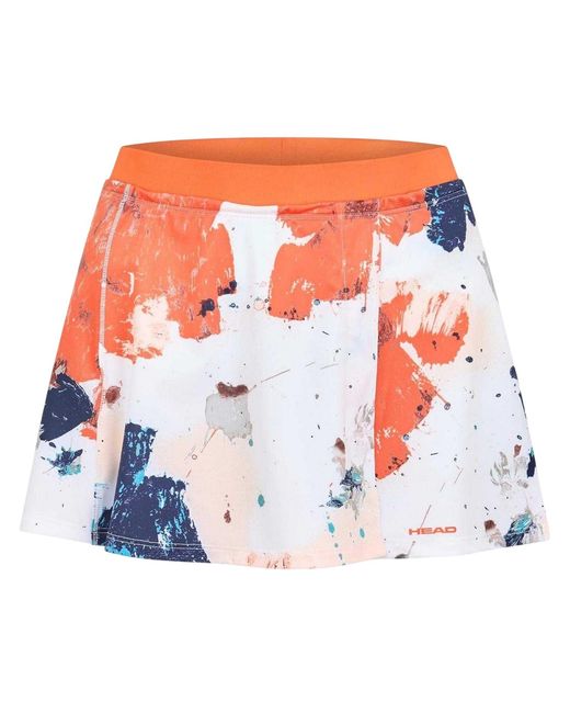 Head Damesrok Met Verfspatten in het Orange