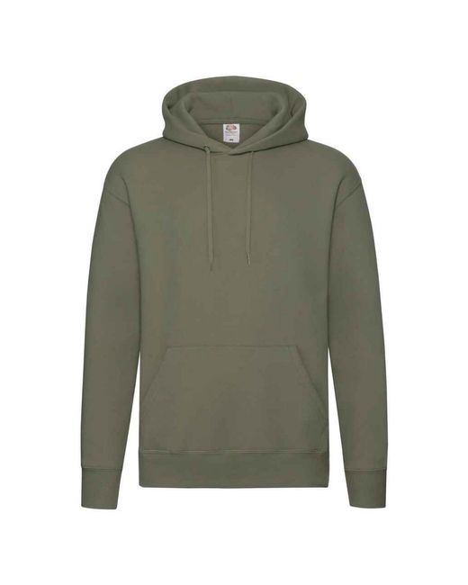 Fruit Of The Loom "Premium" Kapuzenpullover Für Herren (Klassisch Olivgrün) in Green für Herren