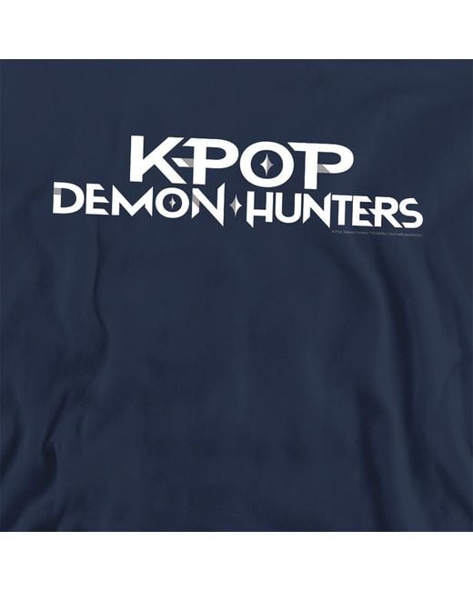 K-Pop Demon Hunters Blue Adult Logo Sweatshirt