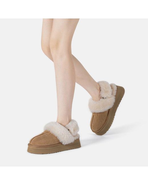 EverAu Australia Gray Ever Au Fantail Leather Slippers With Two Removable Straps