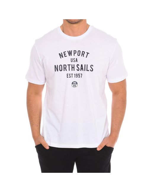 North Sails White Short Sleeve T-Shirt 9024010 for men