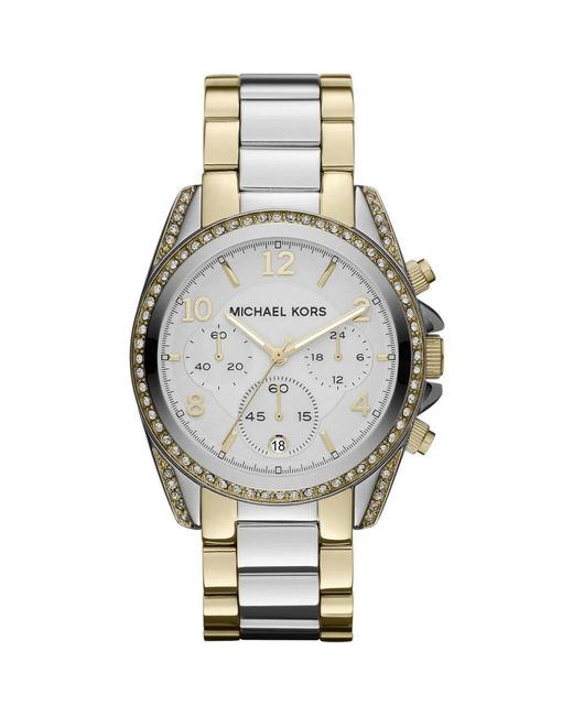 Michael Kors Elegante Quartz Roestvrij Stalen Horloge in het Metallic