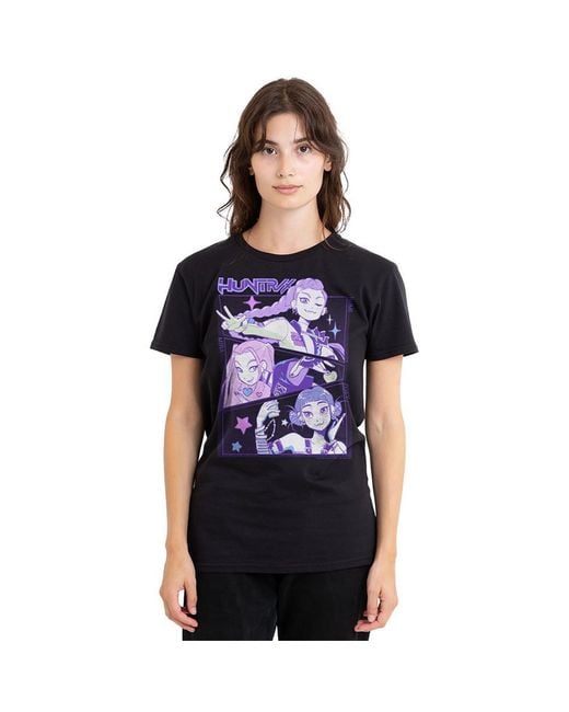 K-Pop Demon Hunters Black Ladies Huntr/X Anime T-Shirt