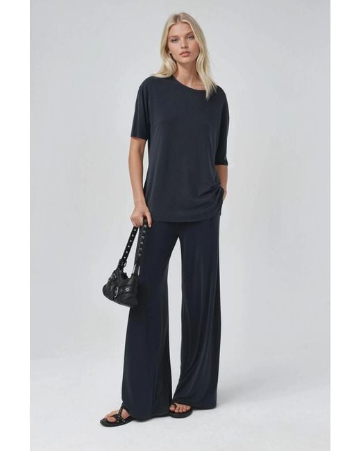 Busem Blue Loose Fit Crew Neck T-Shirt