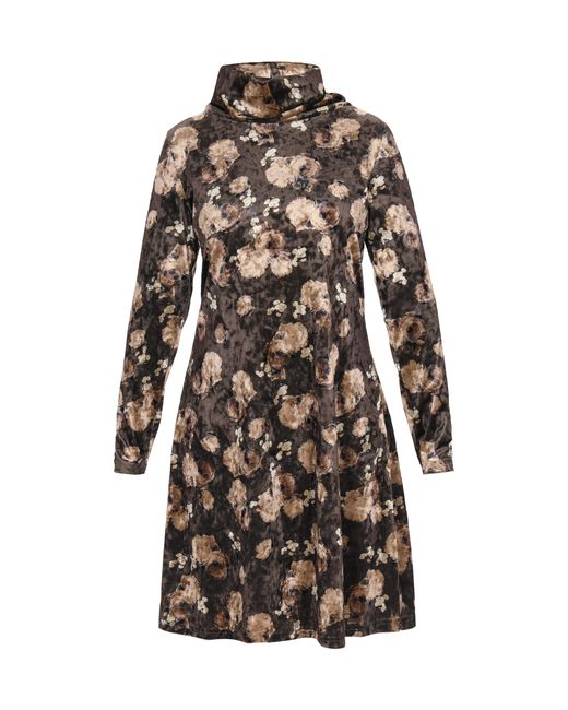 Usha Damen Kleid Frauen Braun Mehrfarbig