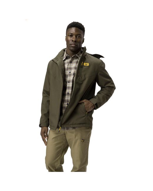 Caterpillar Green Lightweight Insulated Moss Puffer Jacket for men