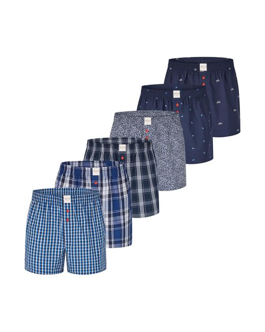 Phil & Co. Berlin Boxer Classics 6-Pack in het Blue voor heren