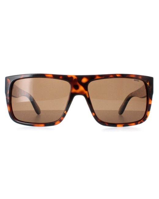 INVU Brown Rectangle Demi Tortoise Polarized B2130 for men