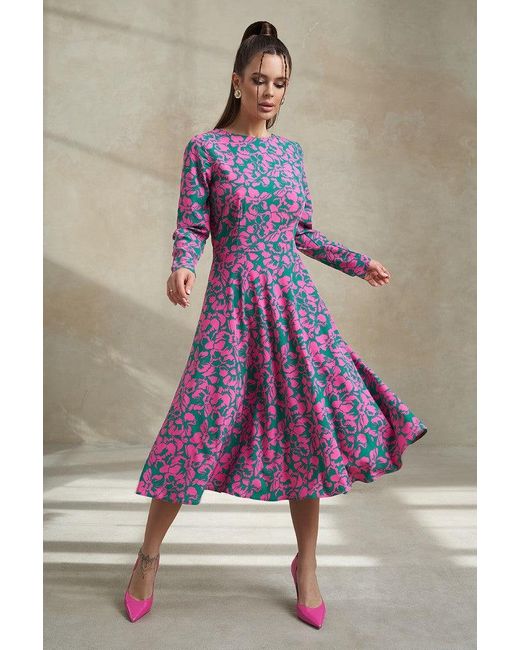 Issa Plus Purple Day Damen Gewebtes Kleid