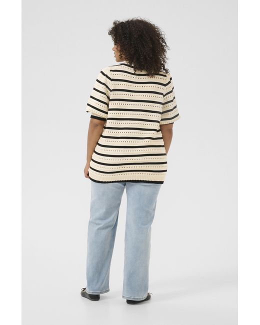 Kaffe Pullover Regular Fit Offwhite in het Blue