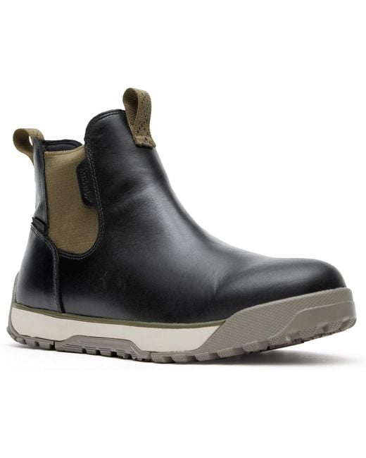 XtraTuf Black Ankle Deck Leather Pirate Wellington Boots for men