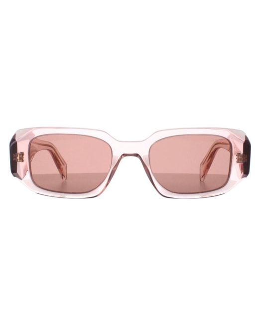 Prada Pink Rectangle Transparent Peach Light Pr17Ws