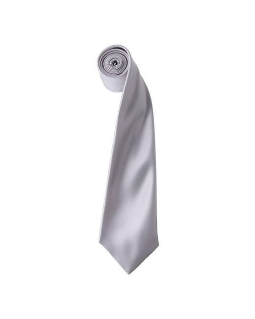 PREMIER Gray Adult Colours Satin Tie