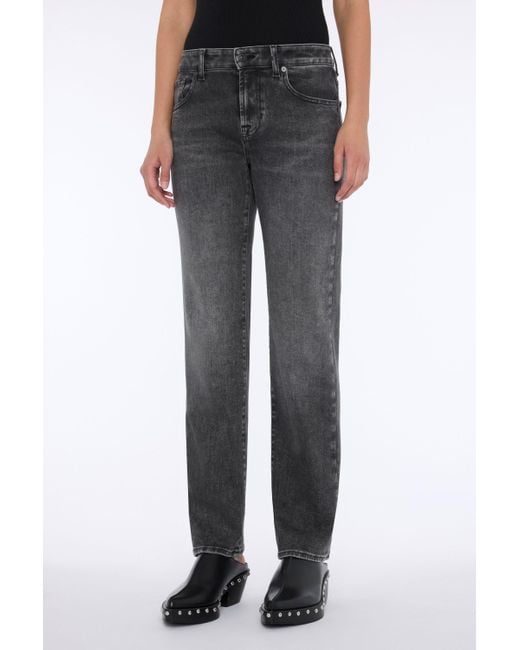7 For All Mankind Black Damen Jeans Calie Straight Night Out Straight Fit