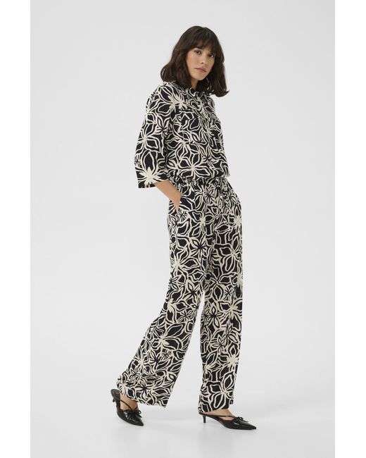 Kaffe Jumpsuit Regular Fit Multi in het White