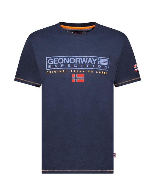 GEOGRAPHICAL NORWAY T-Shirt Korte Mouwen Sy1311Hgn in het Blue voor heren
