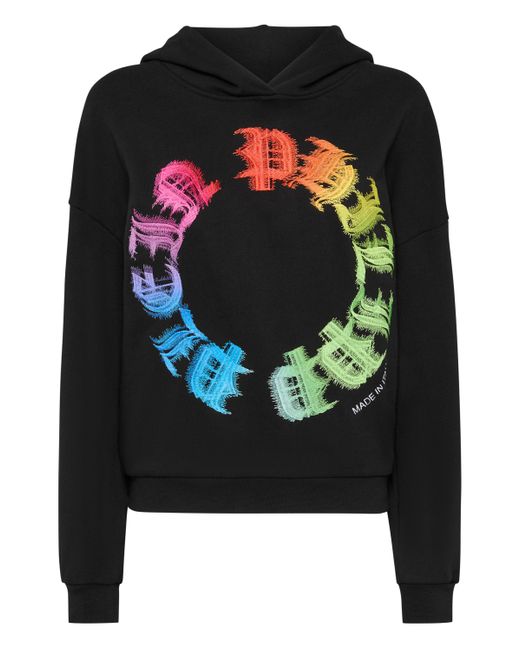Philipp Plein Sweatshirt Met Capuchon Gothic Plein in het Black