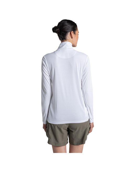 Craghoppers White Ladies Nosilife Half Zip Top