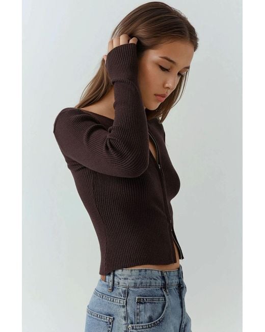 Hiccup Black Sabrina Zip Sweater