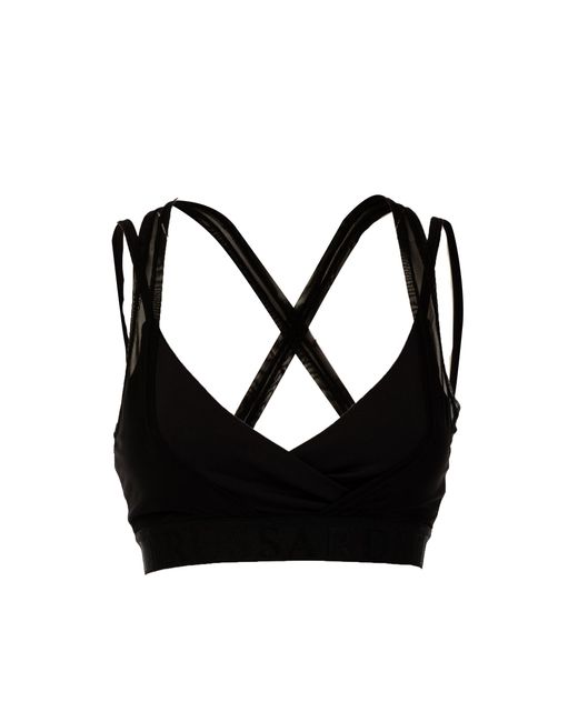 Trussardi Black Unifarbenes Triangel-Strandtop Für Frauen Mit Webung Xs