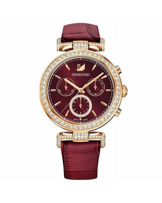 Swarovski Red 5416701 Era Journey Dark Rose- Tone Pvd Watch
