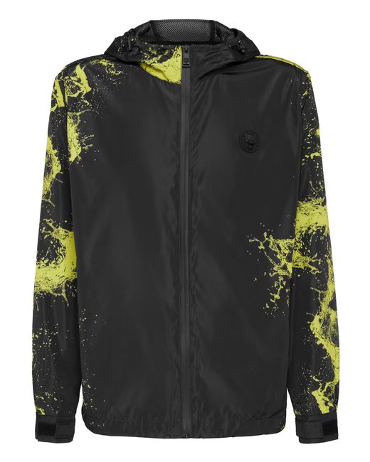 Philipp Plein Windjack Splash in het Black voor heren