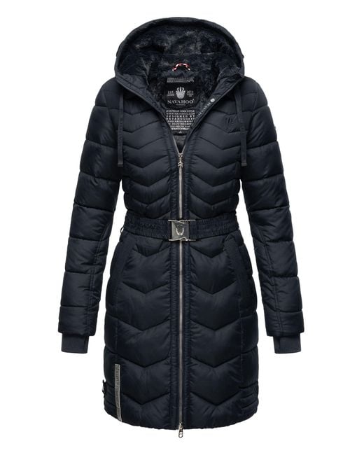 Navahoo Blue Alpenveilchen Damen Winter Steppjacke – Warm, Lang & Stylisch