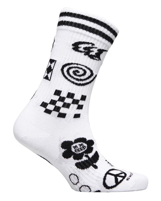 Happy Socks Black Patchwork-Socken