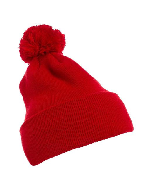 Flexfit Red "Classics" Mütze Mit Bündchen