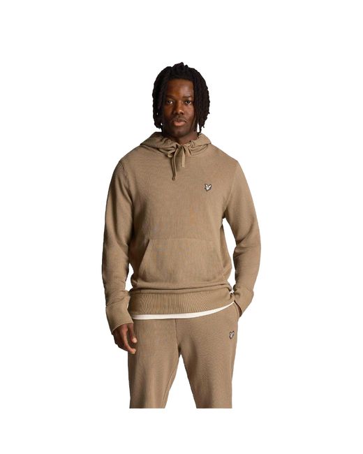 Lyle & Scott Utility Loopback Hoodie in het Brown voor heren