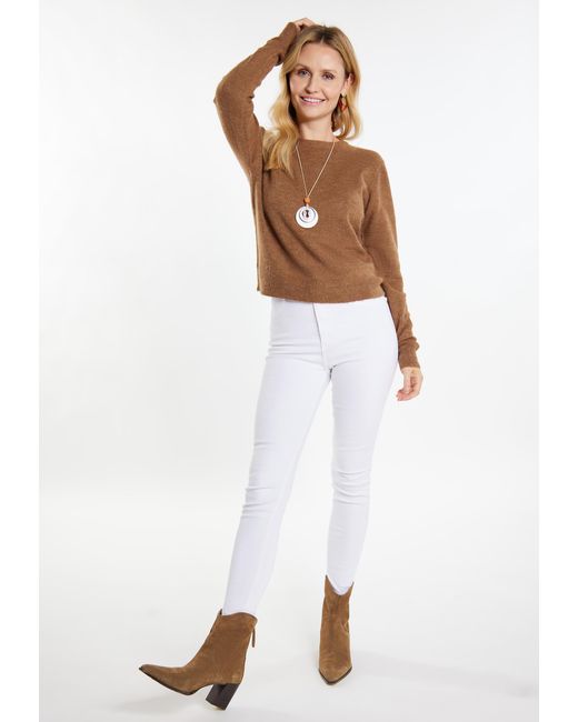 Usha Brown Strickpullover Damen