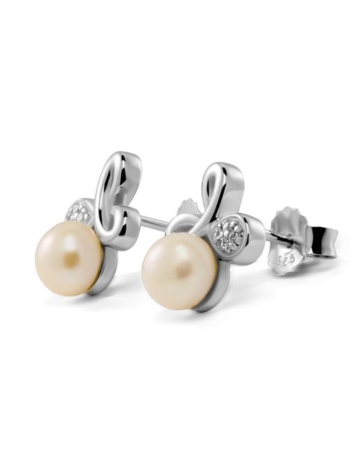 Orphelia Metallic 'Elisabeth' 925 Sterling Stud Earrings