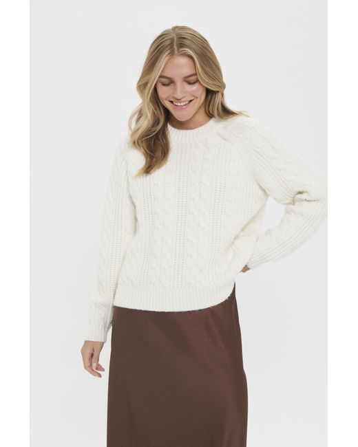 Saint Tropez Pullover Nylasz Pullover Regular Fit in het White
